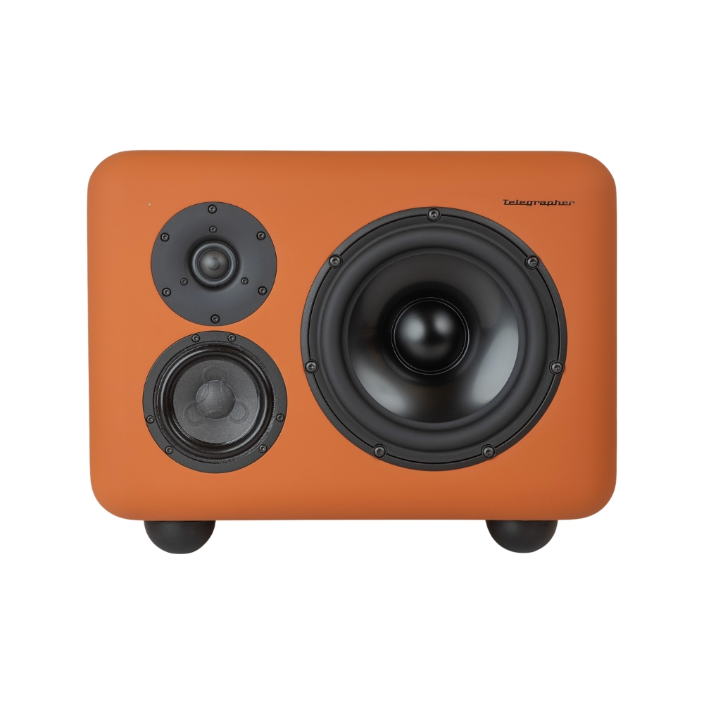 Telegrapher_GORILLA_-_Active_Analog_3-Way_Midfield_Studio_Monitor_-_Jaipur_Orange_Pair_-_2_Front_Single