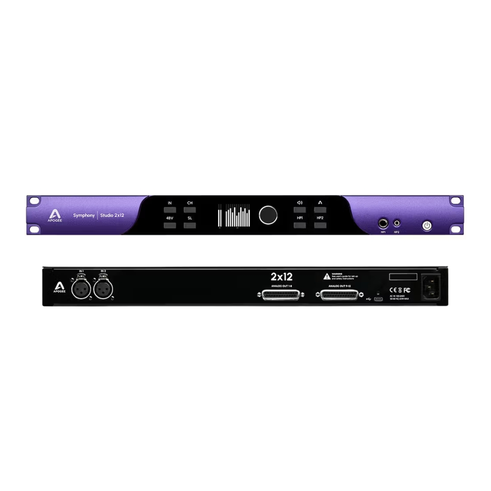 Apogee_Electronics_Symphony_Studio_2x12_-_2 Mic-Line_In_x_12_Out_USB-C_Audio_Interface_with_DSP_and_Monitor_Calibration_Atmos_Ready_-_3_Front_and_Rear