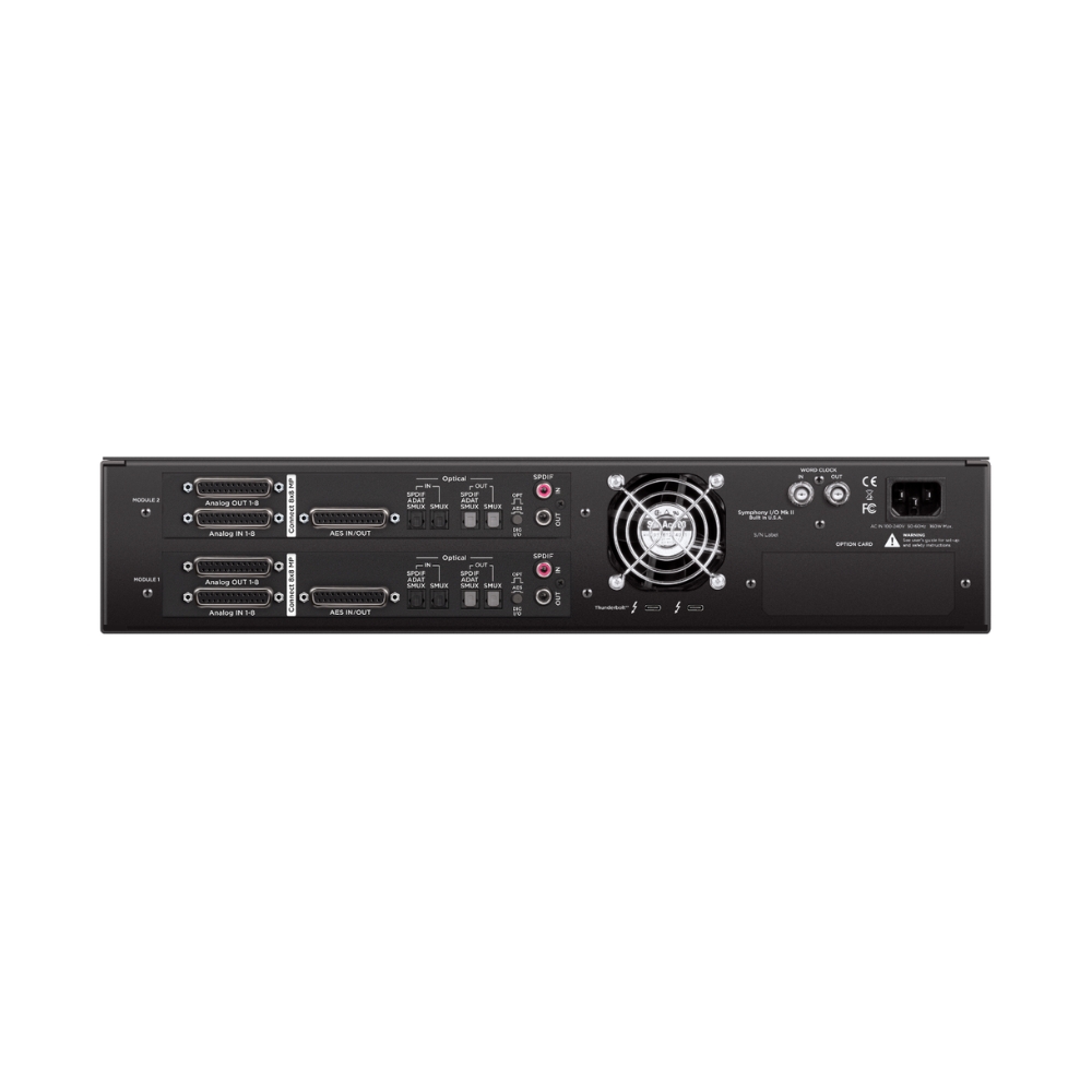 Apogee_Symphony_Mk_II_Dual_8x8_-_16_Mic-Line_In_x_16_Line_Out_Thunderbolt_3_Audio_Interface_4_x_DB25_2_x_AES_2_x_SPDIF-ADAT-SMUX_Optical_and_2_x_SPDIF_Coax_Atmos_Ready_-_3_Rear