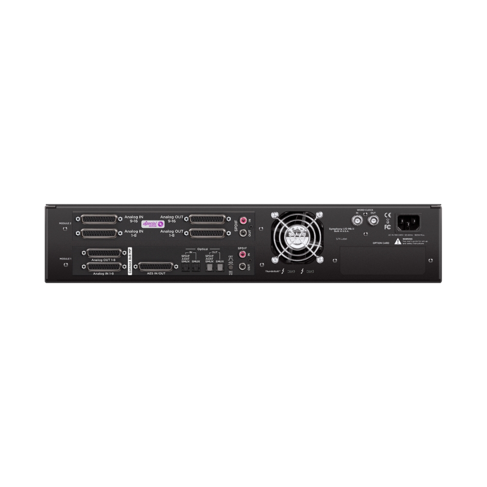 Apogee_Symphony_Mk_II_8x8-16x16_-_8_Mic-Line_In_x_16_Line_In_x_24_Line_Out_Thunderbolt_3_Audio_Interface_6_x_DB25_AES_SPDIF-ADAT-SMUX_Optical_and_2_x_SPDIF_Coax_Atmos_Ready_-_3_Rear