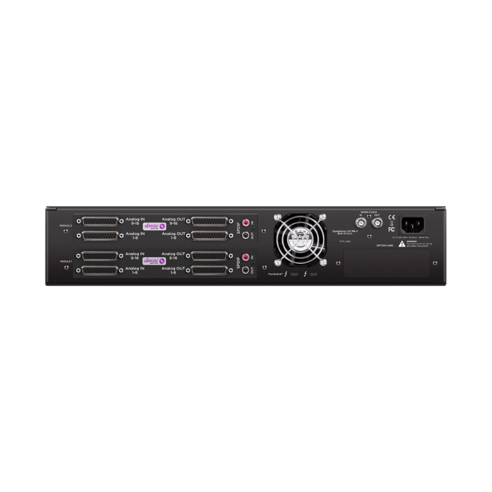 Apogee_Symphony_Mk_II_Dual_16x16_-_32_Line_In_x_32_Line_Out_Thunderbolt_3_Audio_Interface_8_x_DB25_and_2_x_SPDIF_Coax_Atmos_Ready_-_3_Rear
