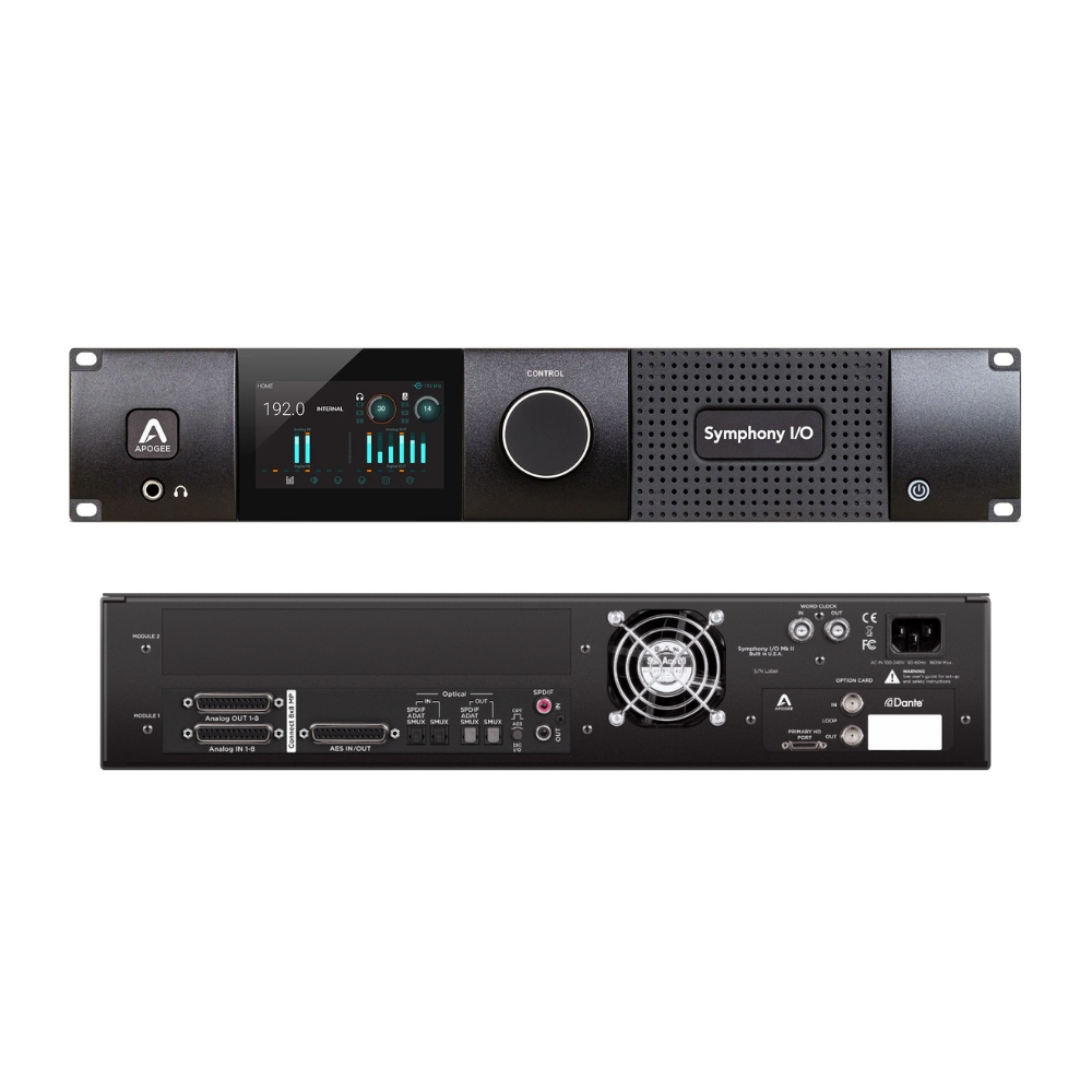 Apogee_Electronics_Symphony_Mk_II_8x8_PTHD_Plus_-_8_Mic-Line_In_x_8_Line_Out_Pro_Tools_HD_Plus_Audio_Interface_with_2_x_DB25_AES_SPDIF-ADAT-SMUX_Optical_and_SPDIF_Coax_-_4_Front_Rear