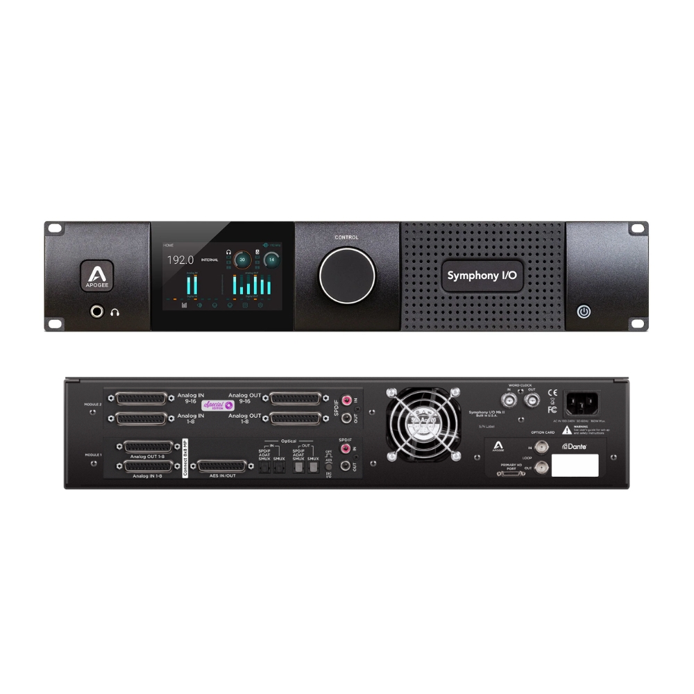 Apogee_Symphony_Mk_II_8x8_16x16_PTHD_Plus_-_8_Mic-Line_In_x_16_Line_In_x_24_Line_Out_Pro_Tools_HD_Audio_Interface_6_x_DB25_AES_SPDIF-ADAT-SMUX_Optical_and_2_x_SPDIF_Coax_Atmos_-_4_Front_Rear