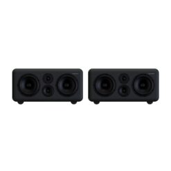 Telegrapher_GORILLA-S_-_Active_Analog_3-Way_Midfield_Studio_Monitor_-_Crow_Black_Pair_-_2_Front_Side_by_Side