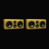 Telegrapher_GORILLA-S_-_Active_Analog_3-Way_Midfield_Studio_Monitor_-_Menton_Yellow_Pair_-_1_Front_Side_by_Side