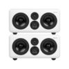 Telegrapher_GORILLA-S_-_Active_Analog_3-Way_Midfield_Studio_Monitor_-_Trooper_White_Pair_-_1_Front_Stacked