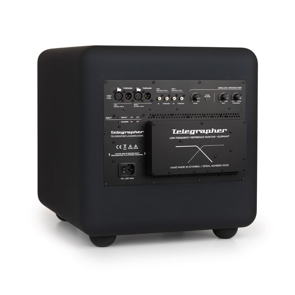 Telegrapher_ELEPHANT_-_Active_Analog_Subwoofer_-_4_Crow_Black_Rear_Left_Side_Right_Angle