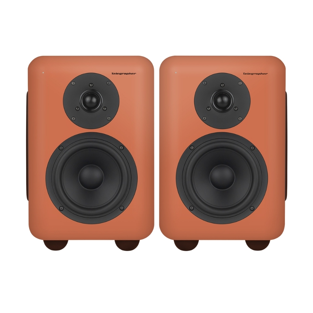 Telegrapher_RACCOON_-_6-inch-Active_Analog_2-Way_Nearfield_Studio_Monitor_-_Jaipur_Orange_Pair_-_1_Front