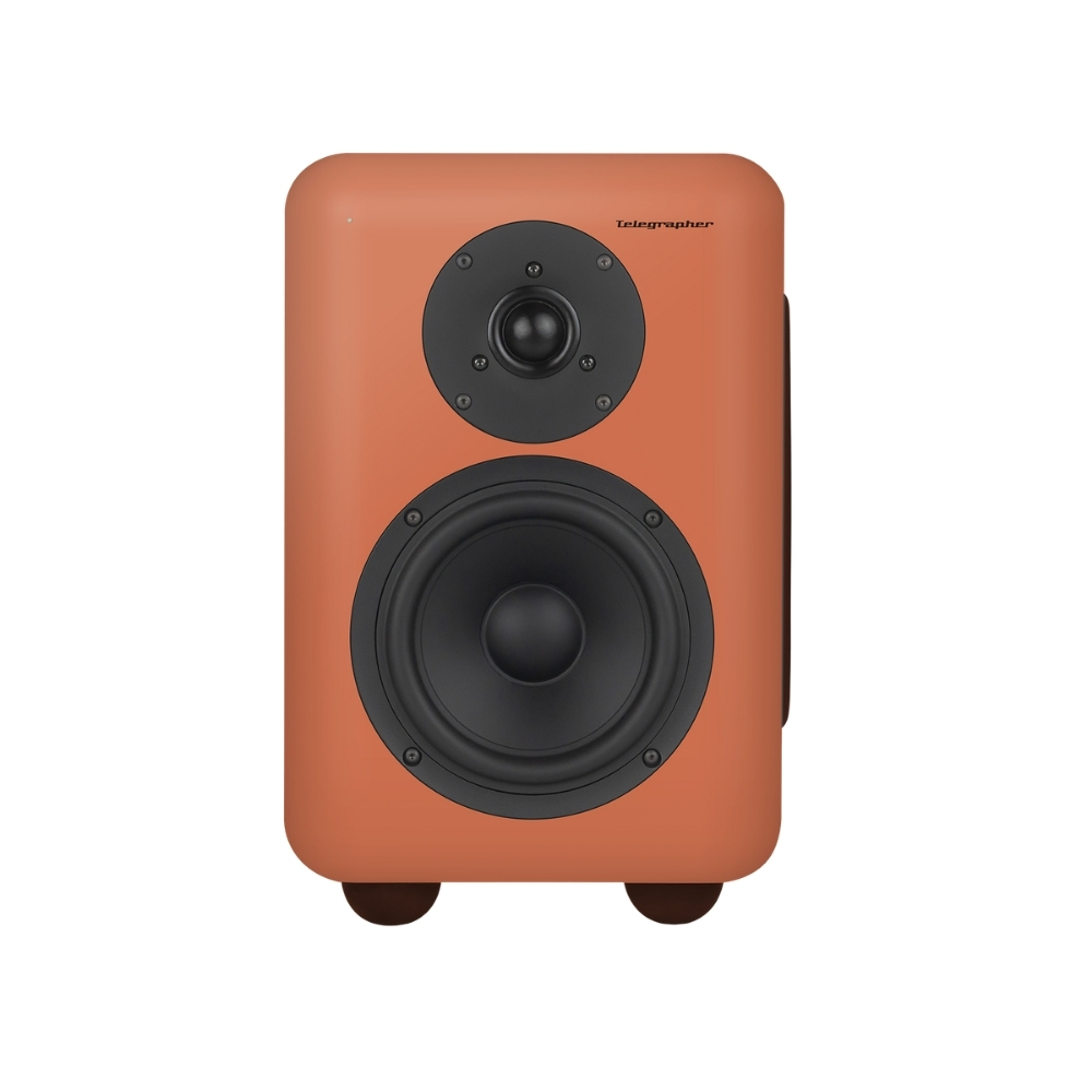 Telegrapher_RACCOON_-_6-inch-Active_Analog_2-Way_Nearfield_Studio_Monitor_-_Jaipur_Orange_Pair_-_2_Front_Single