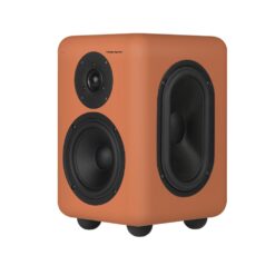 Telegrapher_RACCOON_-_6-inch-Active_Analog_2-Way_Nearfield_Studio_Monitor_-_Jaipur_Orange_Pair_-_3_Front_Right_Side_Left_Angle_Single