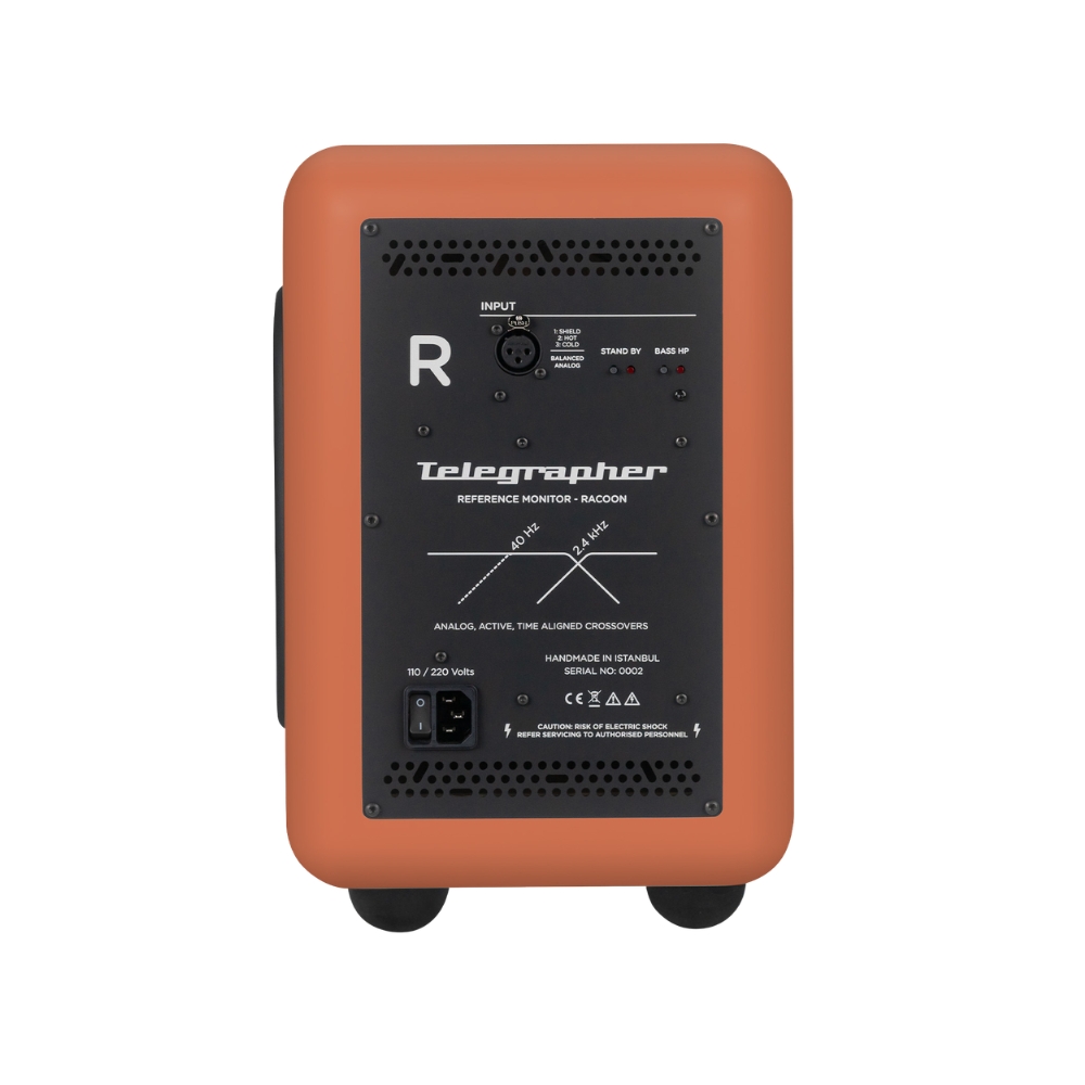 Telegrapher_RACCOON_-_6-inch-Active_Analog_2-Way_Nearfield_Studio_Monitor_-_Jaipur_Orange_Pair_-_5_Rear_Single