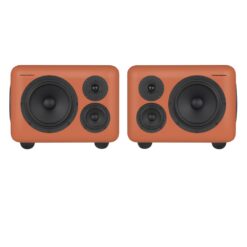 Telegrapher_PANDA_-_8-inch-Active_Analog_3-Way_Midfield_Studio_Monitor_-_Jaipur_Orange_Pair_-_1_Front