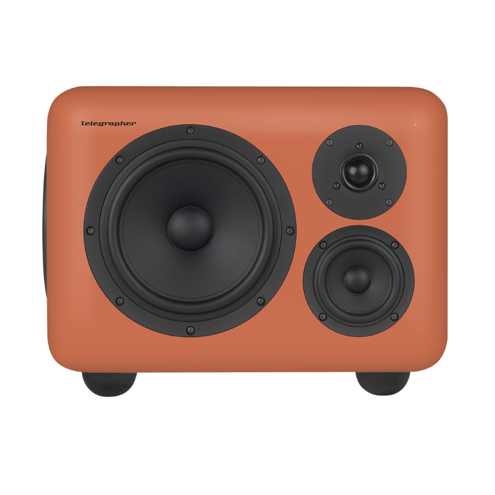 Telegrapher_PANDA_-_8-inch-Active_Analog_3-Way_Midfield_Studio_Monitor_-_Jaipur_Orange_Pair_-_2_Front_Single
