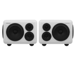 Telegrapher_PANDA_-_8-inch-Active_Analog_3-Way_Midfield_Studio_Monitor_-_Trooper_White_Pair_-_1_Front_with_Grills