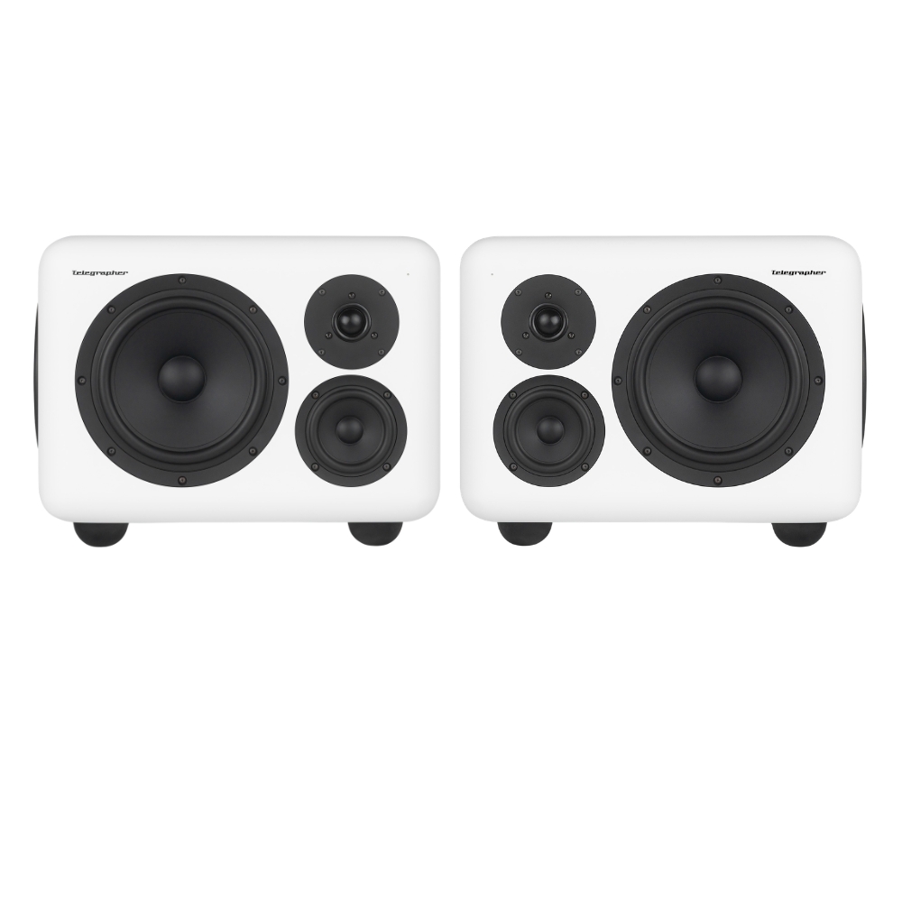 Telegrapher_PANDA_-_8-inch-Active_Analog_3-Way_Midfield_Studio_Monitor_-_Trooper_White_Pair_-_5_Front_no_Grills