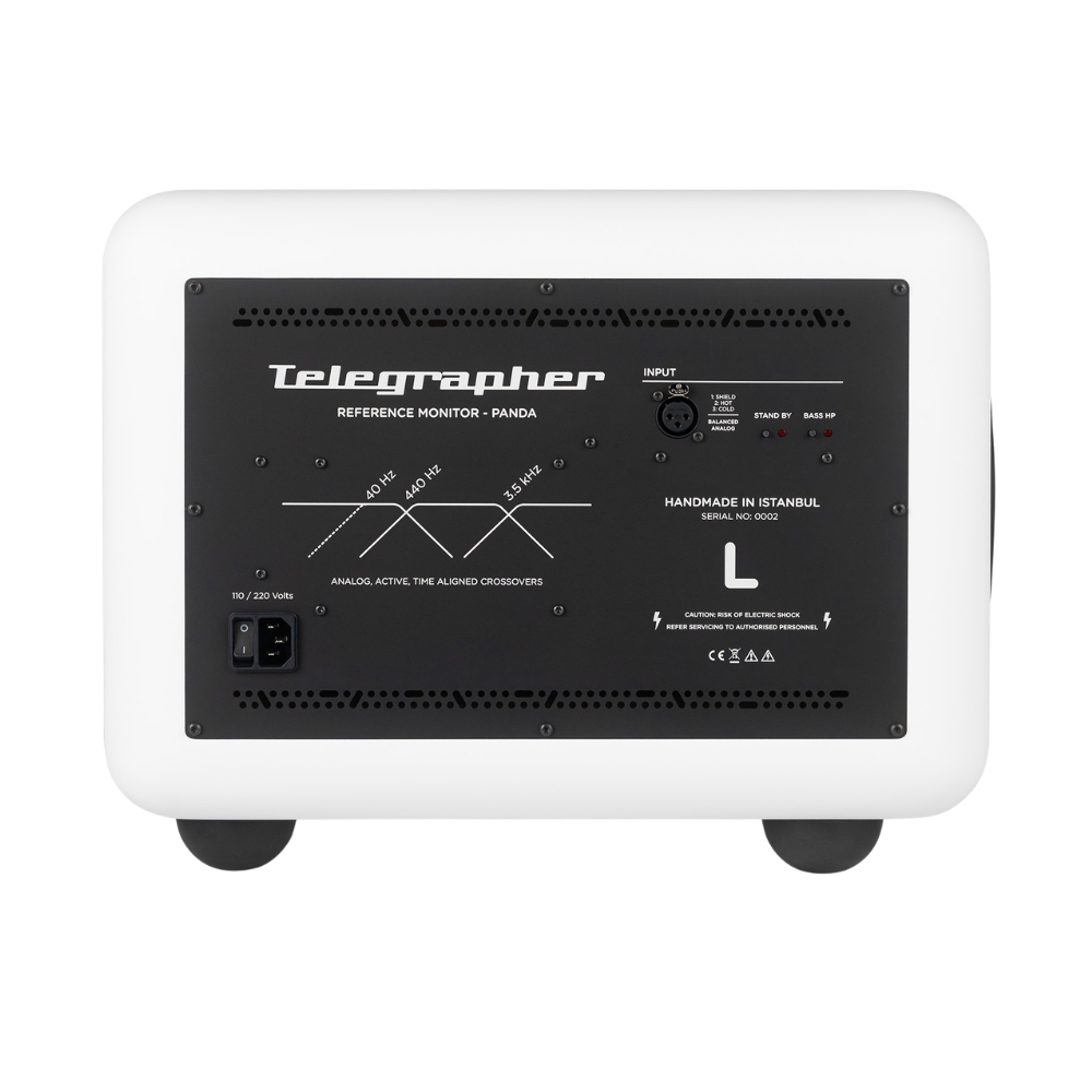 Telegrapher_PANDA_-_8-inch-Active_Analog_3-Way_Midfield_Studio_Monitor_-_Trooper_White_Pair_-_9_Rear_Single_Left_Rear_no_Grills
