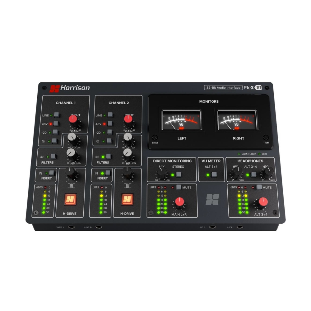 Harrison_Audio_Flex-10_-_10-In_12-Out_32-Bit_192_kHz_USB-C_Audio_Interface_with_ADAT_-_1_Top_and_Front