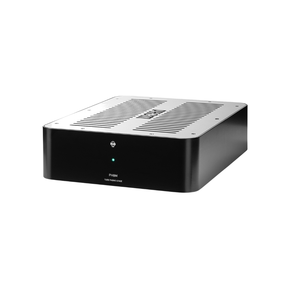 IGS_Audio_PHOM_-_Tube_Phono_Stage_with_the_Passive_RIAA_Filter_-_4_Front_and_Top_Right_Side_Left_Angle