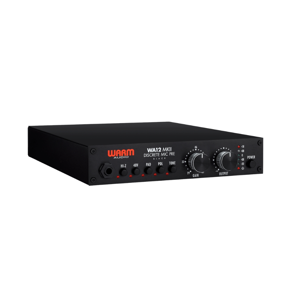 Warm_Audio_WA12_MKII_-_Single-Channel_Discrete_Microphone_Preamp_Black_-_1_Hero_Front_Top_Left_Side_Right_Angle