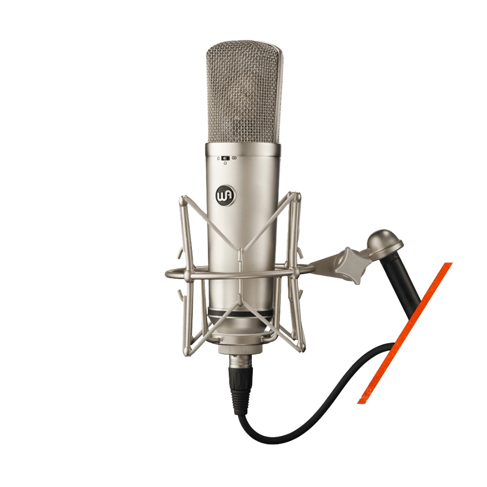 Warm_Audio_WA87_R2_-_Large_Diaphragm_Transformer-Balanced_Condenser_Microphone_Nickel_-_1_Hero_Front_with_Shockmount