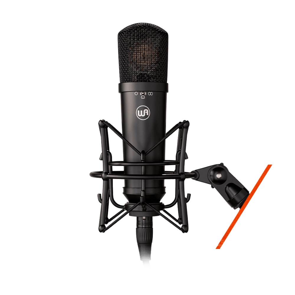 Warm_Audio_WA87JR_-_Large_Diaphragm_FET_Transformerless-Condenser_Microphone_Black_-_1_Hero_Front_with_Shockmount