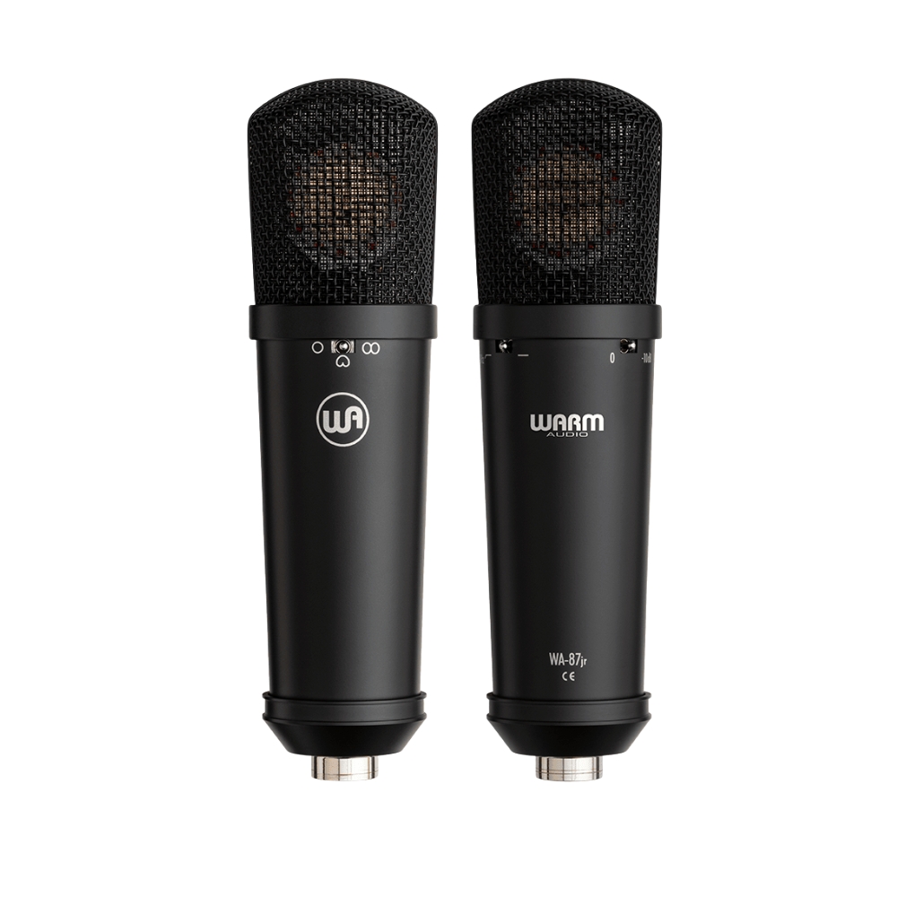 Warm_Audio_WA87JR_-_Large_Diaphragm_FET_Transformerless-Condenser_Microphone_Black_-_2_Front_and_Rear