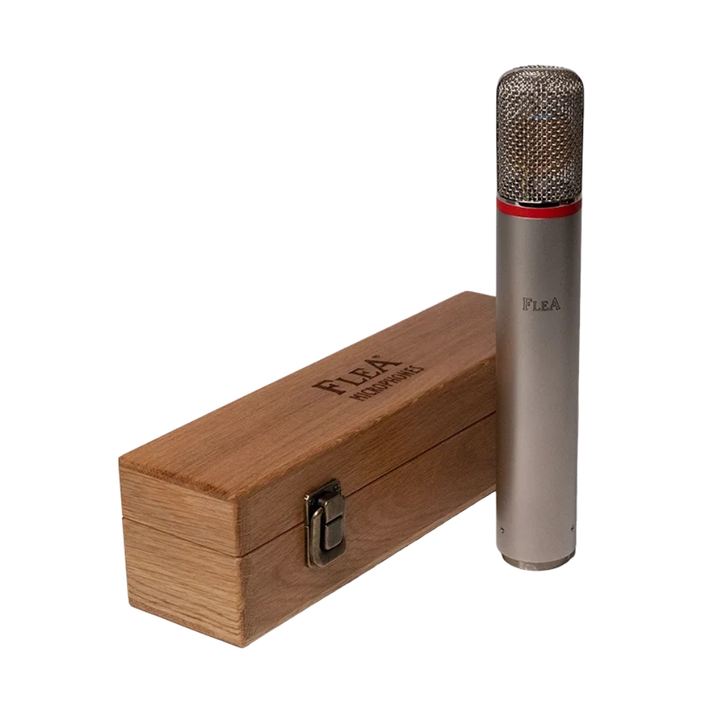 FLEA_SM_204-23_-_Handcrafted_Multi-Pattern_Tube_Condenser_Microphone_-_8_Front_with_Wooden_Box