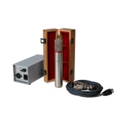 FLEA_SM_204-23_-_Handcrafted_Multi-Pattern_Tube_Condenser_Microphone_-_12_Front_with_Upright_Open_Wooden_Box_Power_Supply_Cable_and_Mic_Cover_2